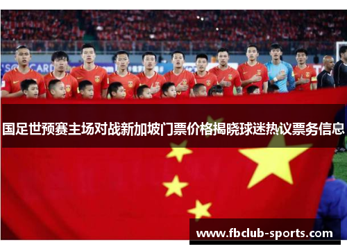 国足世预赛主场对战新加坡门票价格揭晓球迷热议票务信息